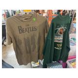 Large Beatles Shirt and Dallas Stars Sweatshirt