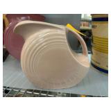 Fista Pink Ceramic Disc Pitcher
