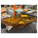 Jeanette Amber Glass Bowl
