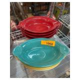 Fiesta Ceramic Oval Serving Bowls Set