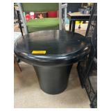 Black Modern Round Pedestal Table