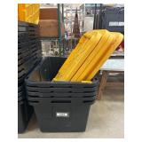 Five Black and Yellow Totes