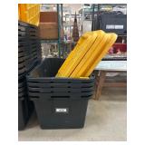 5 Black and Yellow Storage Totes