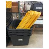 5 Black and Yellow Storage Totes