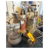 Decorative Lot with Figurines and Bronze Items