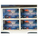 US Yosemite Park Air Mail Stamps Pane