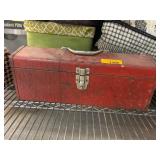 Metal Red Toolbox with Handle