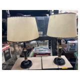 Black and Gold Table Lamps with Shades