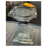 Square Clear Glass Pedestal Stand