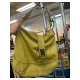 Carla Mancini Yellow Leather Shoulder Bag
