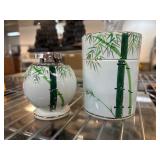 Kutani Ware Hand-Painted Bamboo Design Set