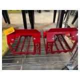 Red Metal Off-Road Vehicle Steps