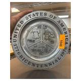 1976 United States Bicentennial Pewter Plate