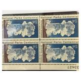 United States 8ï¿½ National Parks Plate Block Stamps