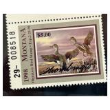 1998 Montana Migratory Bird Stamp Signed by Artist