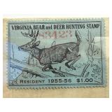 Virginia Bear and Deer Hunting Stamp (1955-56)