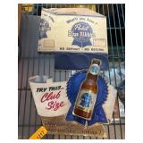 Pabst Blue Ribbon Beer Advertising Display Lot