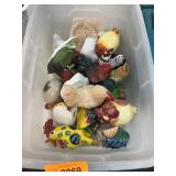 Ceramic Chicken Figurines and Shaker
