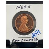 1989-S Lincoln Cent Gem Proof Cameo
