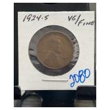 1924-S Lincoln Wheat Cent VG/Fine