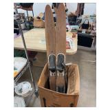 Wooden Water Skis with Bindings
