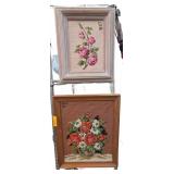 Framed Floral Needlepoint Artworks