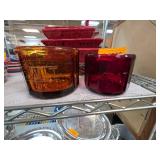 Colored Glass Salt Jars
