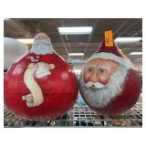 Hand-Painted Santa Claus Gourds