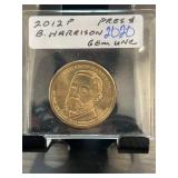 2012 P Benjamin Harrison Dollar Coin GEM UNC