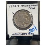 1936-S Buffalo Nickel Mint Error