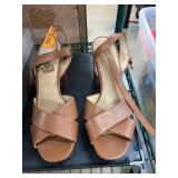 Michael Kors Tan Leather Platform Sandals 11M