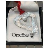 Orrefors 2004 Annual Heart Ornament