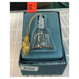 Lenox 1992 Glass Snowman Bell Ornament