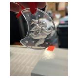 Lalique Paris Frosted Crystal Cherub Ornament