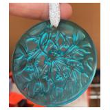 Lalique Paris Blue Crystal Ornament