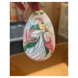 Hand-Painted Glass Angel Ornament in Box
