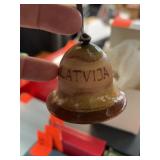 Latvia Ceramic Bell Ornament