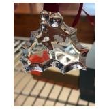 Orrefors 1990 Crystal Holly Ornament