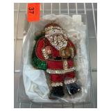 Chinese Arts & Crafts Sequin Santa Ornament