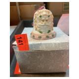 Porcelain Santa Bell Ornament with Box