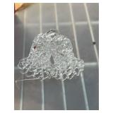 Clear Glass Double Bell Ornament