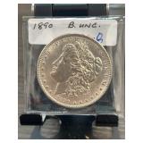 1890 Morgan Silver Dollar BU