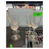4 Cut Crystal Wine Glasses