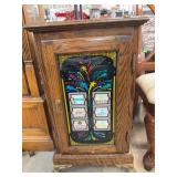 Wooden Cabinet with Illuminated Front Panel,