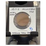 1917-S Lincoln Cent Mint Error VG