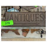 Cast Iron "Antiques" Sign