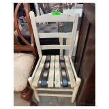 Wooden Ladder Back Chair with Mixed Slats