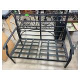 Black Metal Garden Bench Frame