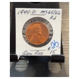 1944-D Lincoln Wheat Cent MS65/66 Red