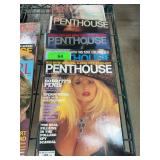 Five Vintage Penthouse Magazines 1980s-1990s